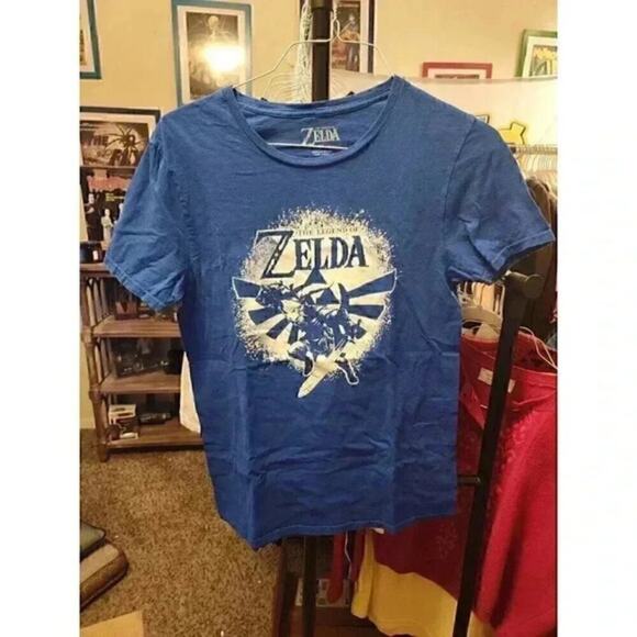 The Legend Of Zelda Gtaphuc Medium Blue Short Sleeve T-Shirt CR4 - Picture 1 of 5